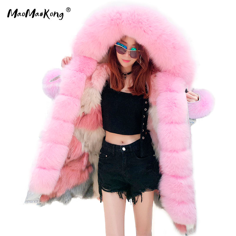 Streetwear Brand Jacket - MAOMAOKONG Brand Long Winter Jacket Women