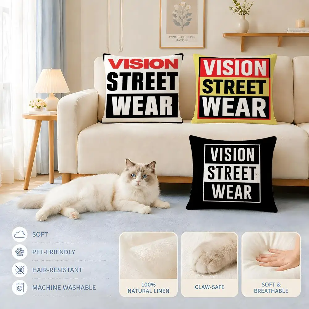 Vision Streetwear Brand - Cushions Covers Sofa Cat and dog