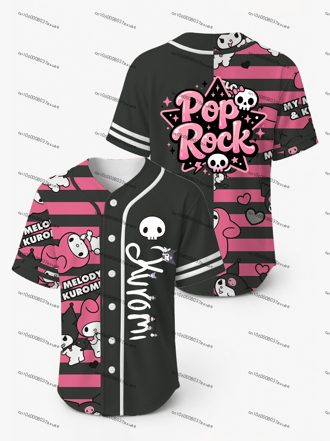 Women's Sanrio Kuromi Baseball - Streetwear Brand Jersey ulasan dan harga