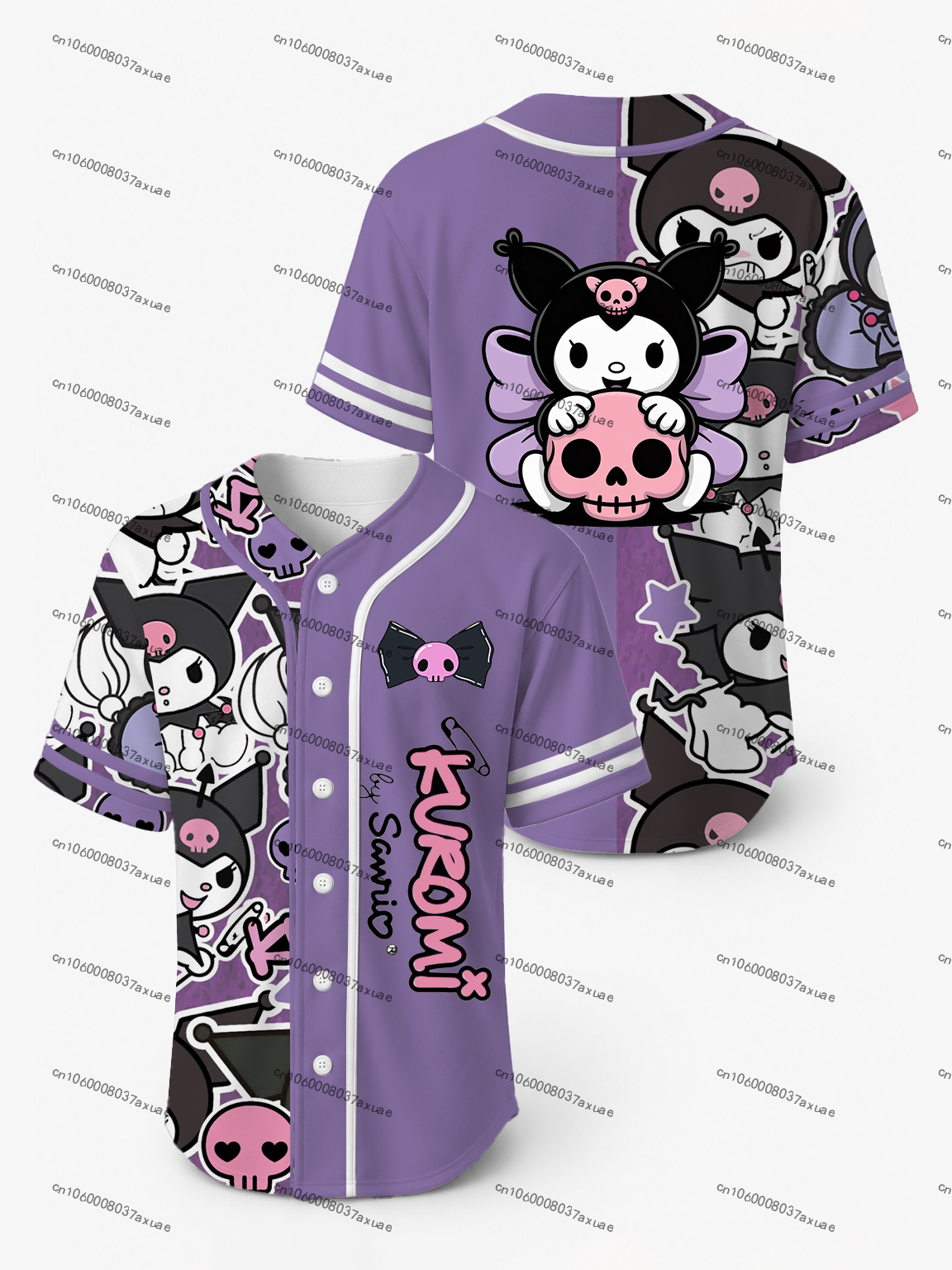 Women's Sanrio Kuromi Baseball - Streetwear Brand Jersey ulasan dan harga
