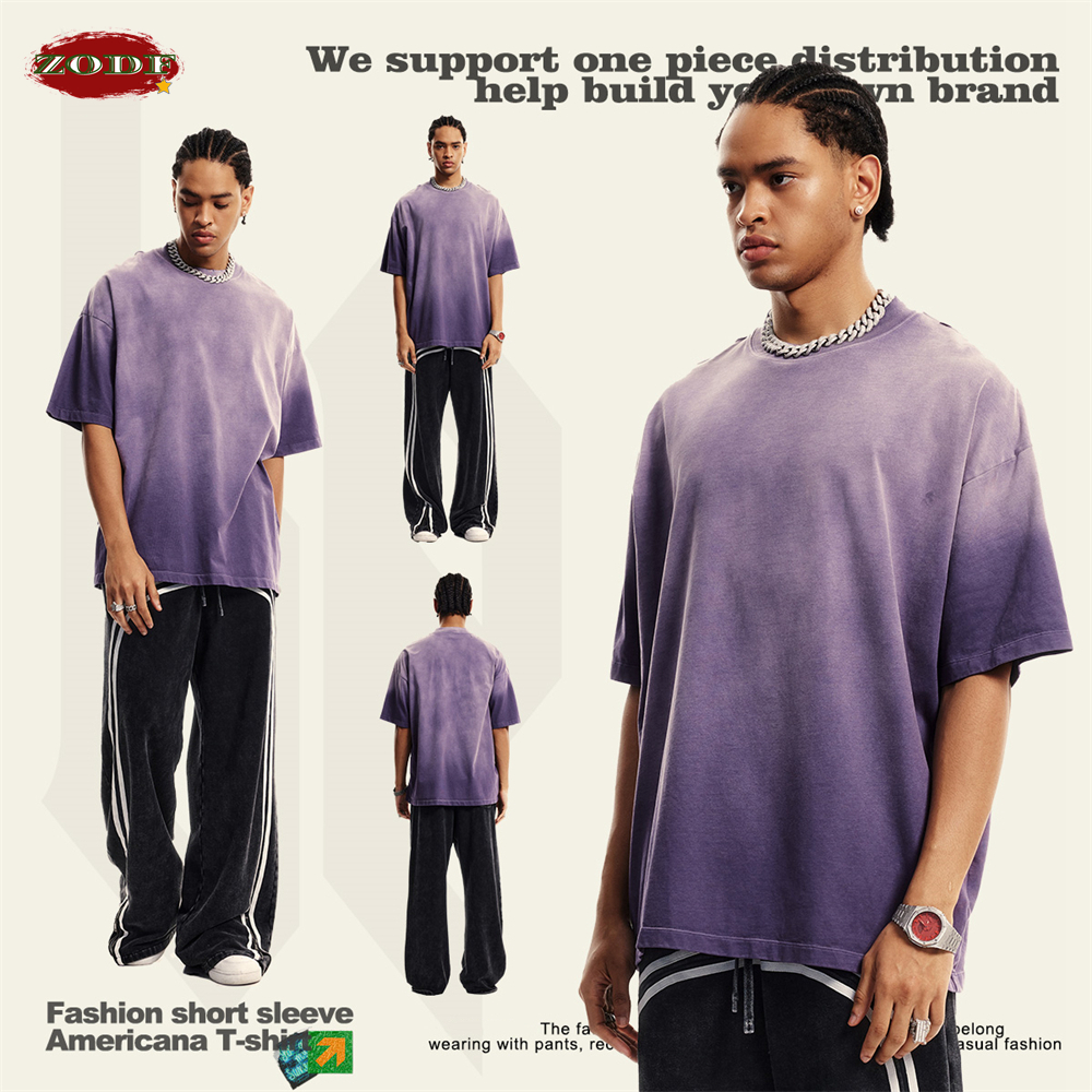 ZODF 2024 Summer Men Washed Gr - Streetwear Brand Jersey ulasan dan harga