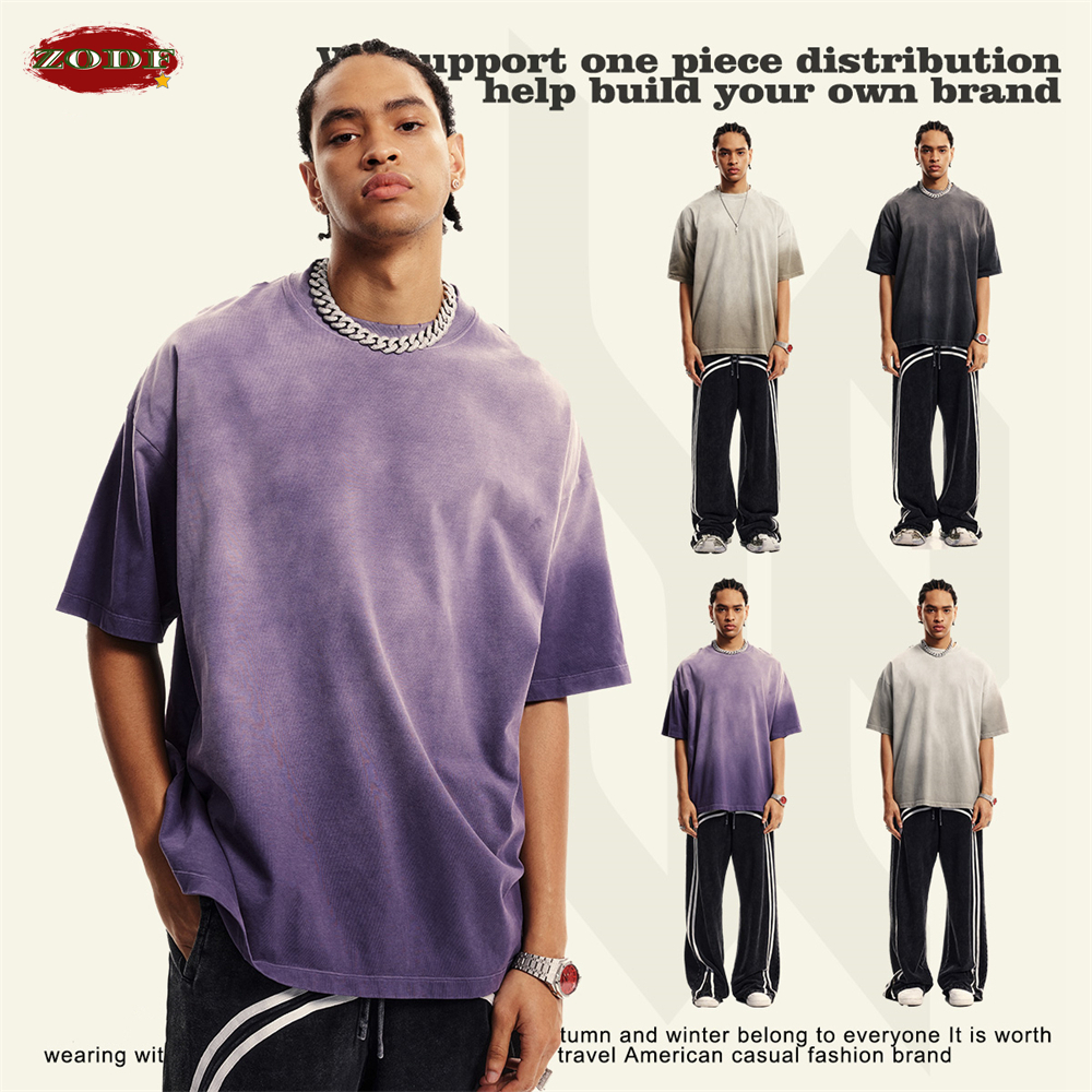 ZODF 2024 Summer Men Washed Gr - Streetwear Brand Jersey ulasan dan harga