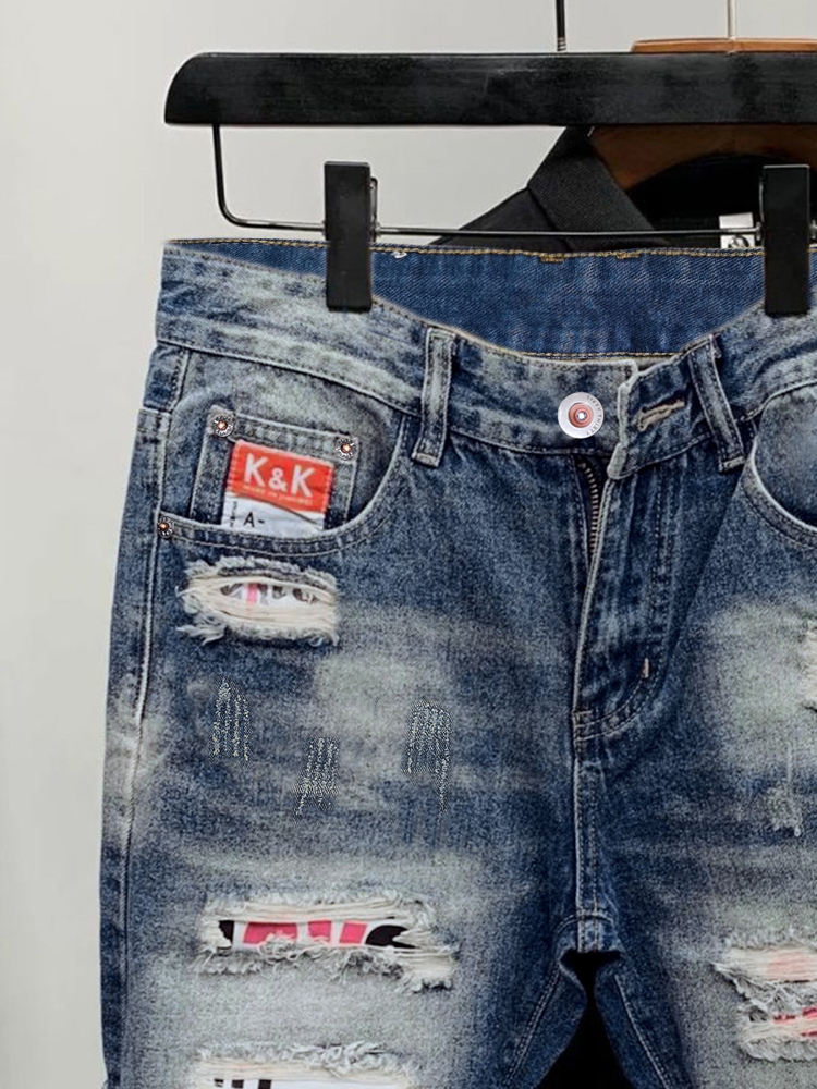 2026 Summer Ripped Straight Me - Streetwear Brand Jacket ulasan dan harga
