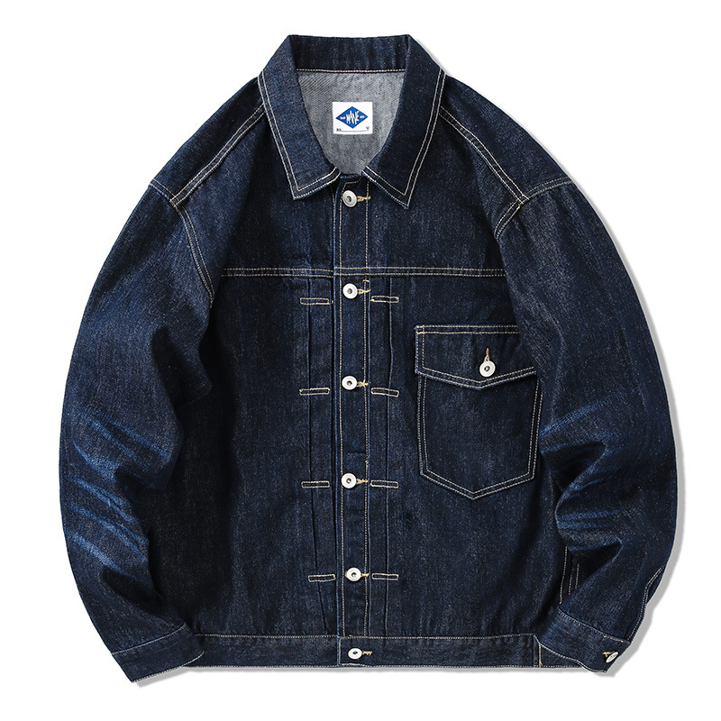 Tide Brand Dark Blue Denim Jac - Streetwear Brand Jacket ulasan dan harga