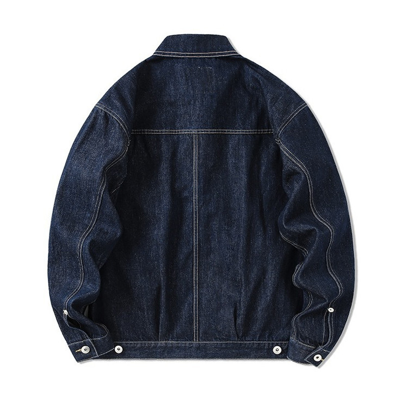 Tide Brand Dark Blue Denim Jac - Streetwear Brand Jacket ulasan dan harga