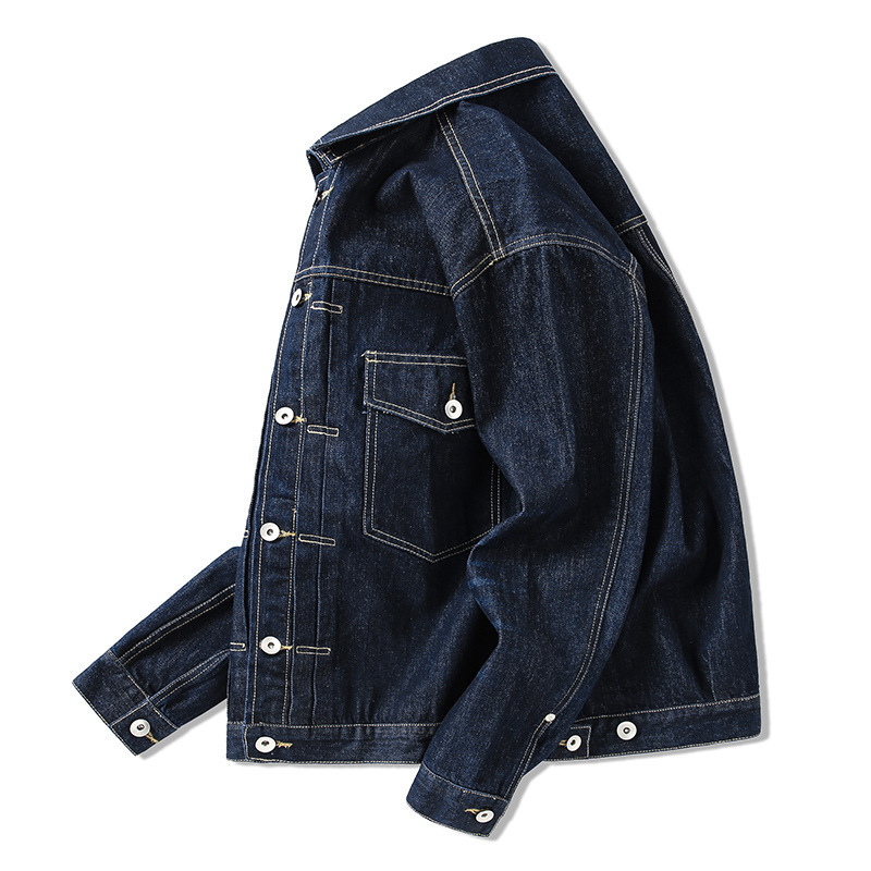 Tide Brand Dark Blue Denim Jac - Streetwear Brand Jacket ulasan dan harga