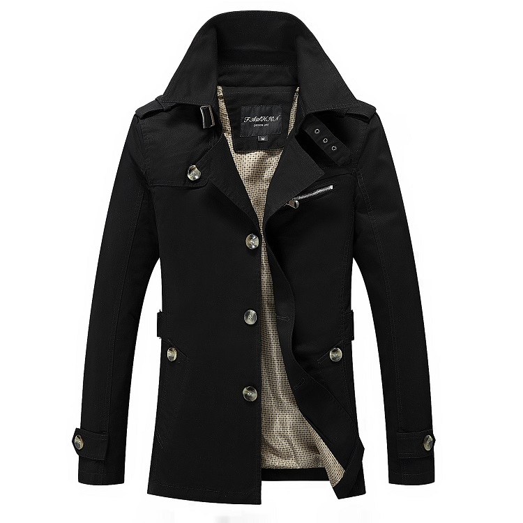 Fashion Men Trench Jackets Bra - Streetwear Brand Jacket ulasan dan harga