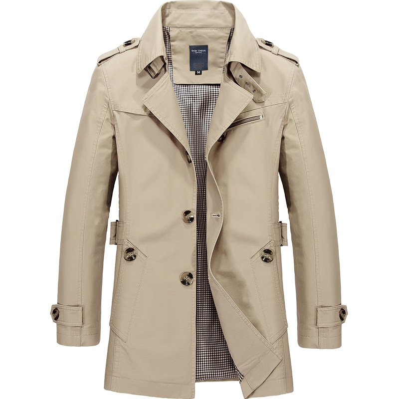 Fashion Men Trench Jackets Bra - Streetwear Brand Jacket ulasan dan harga