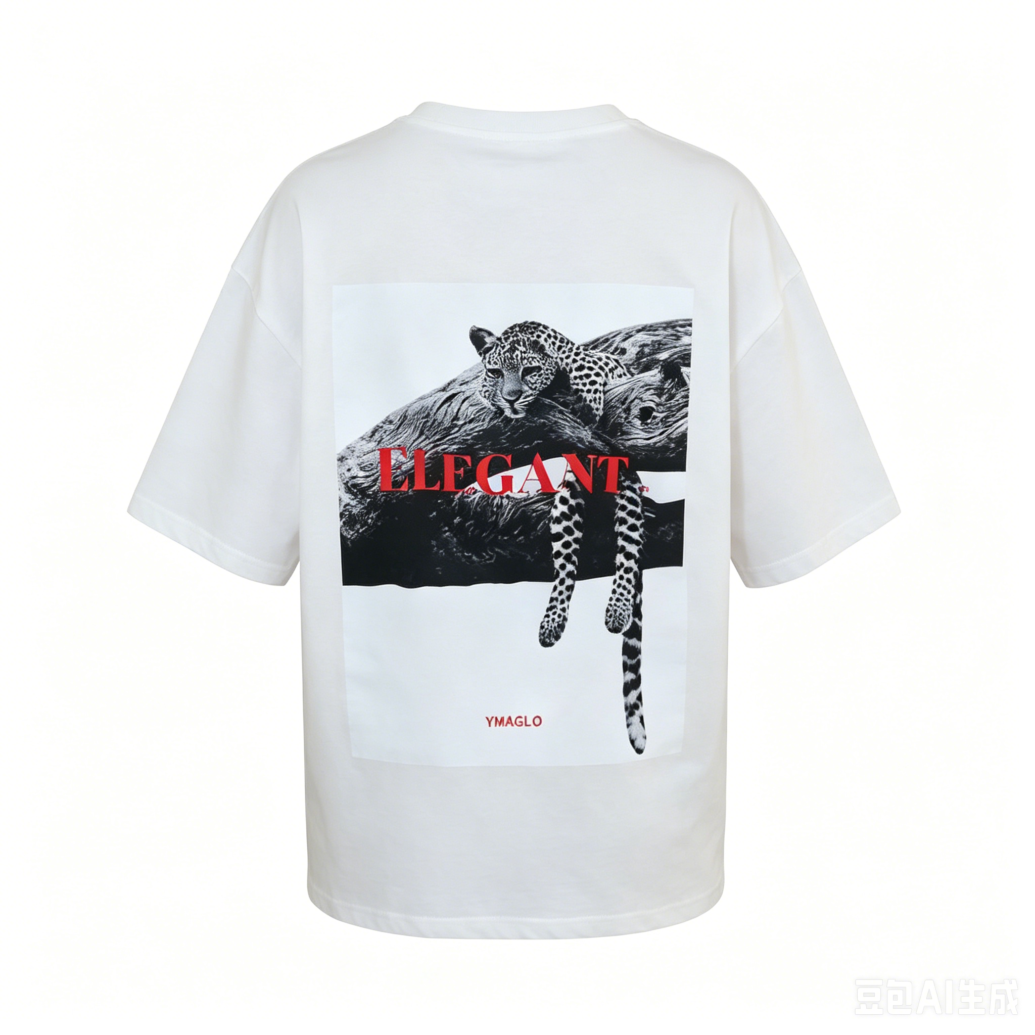 Minimalist White Tee with Blac - Streetwear Brand Graphic Designer ulasan dan harga